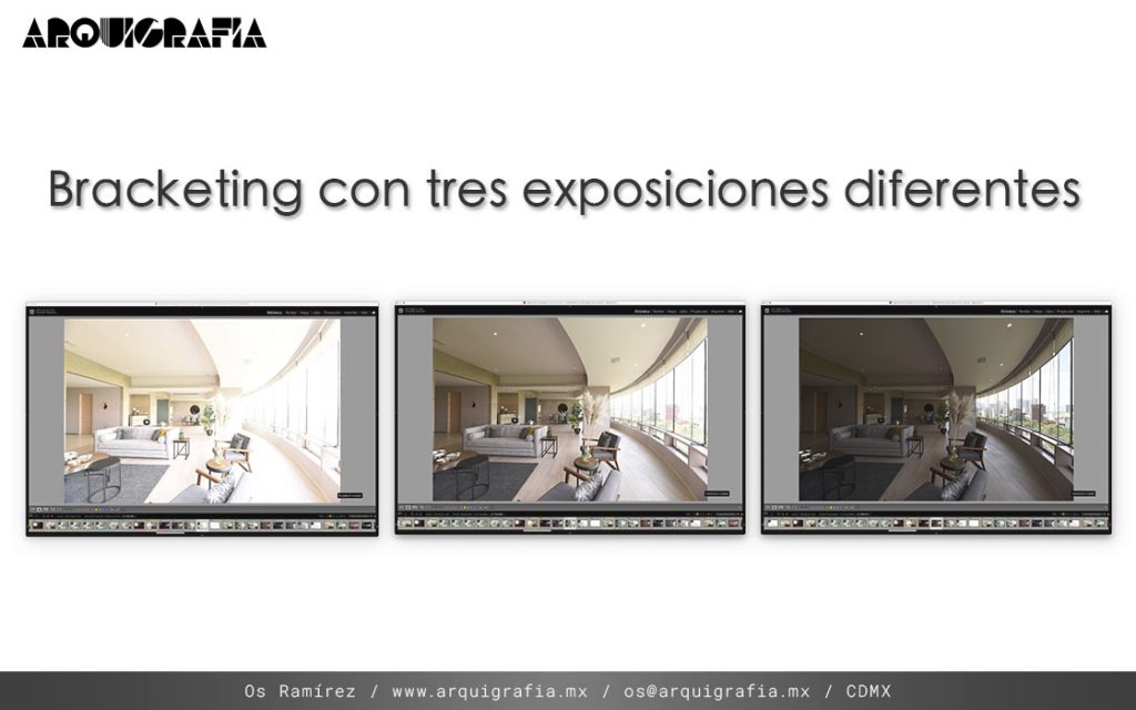 Fotografía Bracketing-con-tres-exposiciones-diferentes